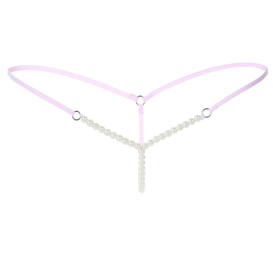 Sexy Women Thongs and G Strings Pearl Lingerie G String Crotchless PantiesThong Ladies Underwear Tanga