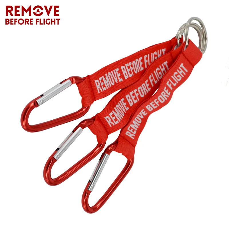 

Remove Before Flight Key Chain Red Keychain Woven Letter Keyring Jewelry Aviation Tags OEM Key Chains Safety Tag 3 PCS/LOT