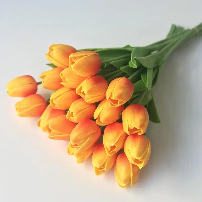 

Latex Tulips Artificial PU Flower bouquet Real touch flowers For Home decoration Wedding Decorative Flowers LX6206