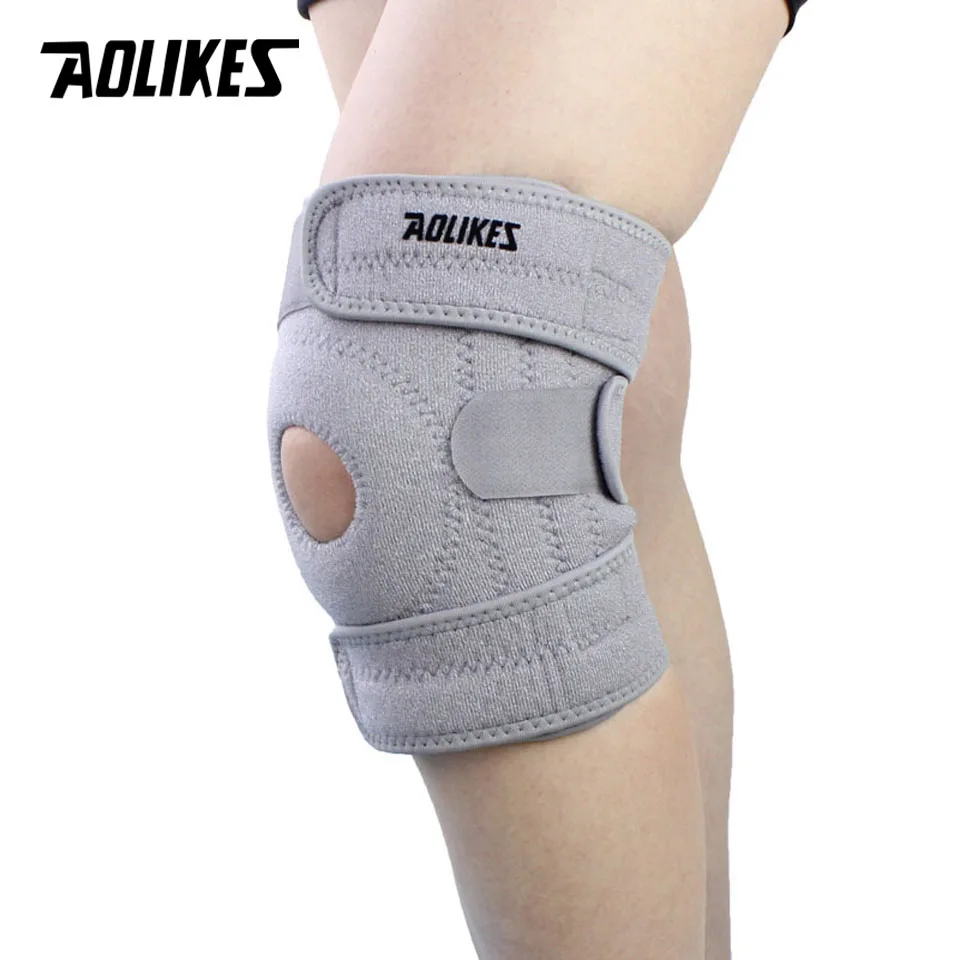 AOLIKES 1PCS HONOR Spring Adjustable Sports Leg Knee Support Brace Wrap Pads Sleeve Cap