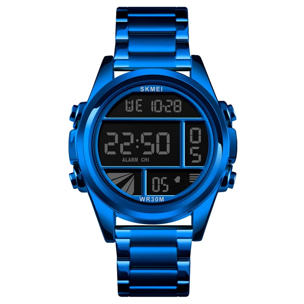 SKMEI Sport Men Watches Luxury Gold Digital Wristwatch Waterproof Chronograph Luminous Display Fashion Casual Electronic Watch