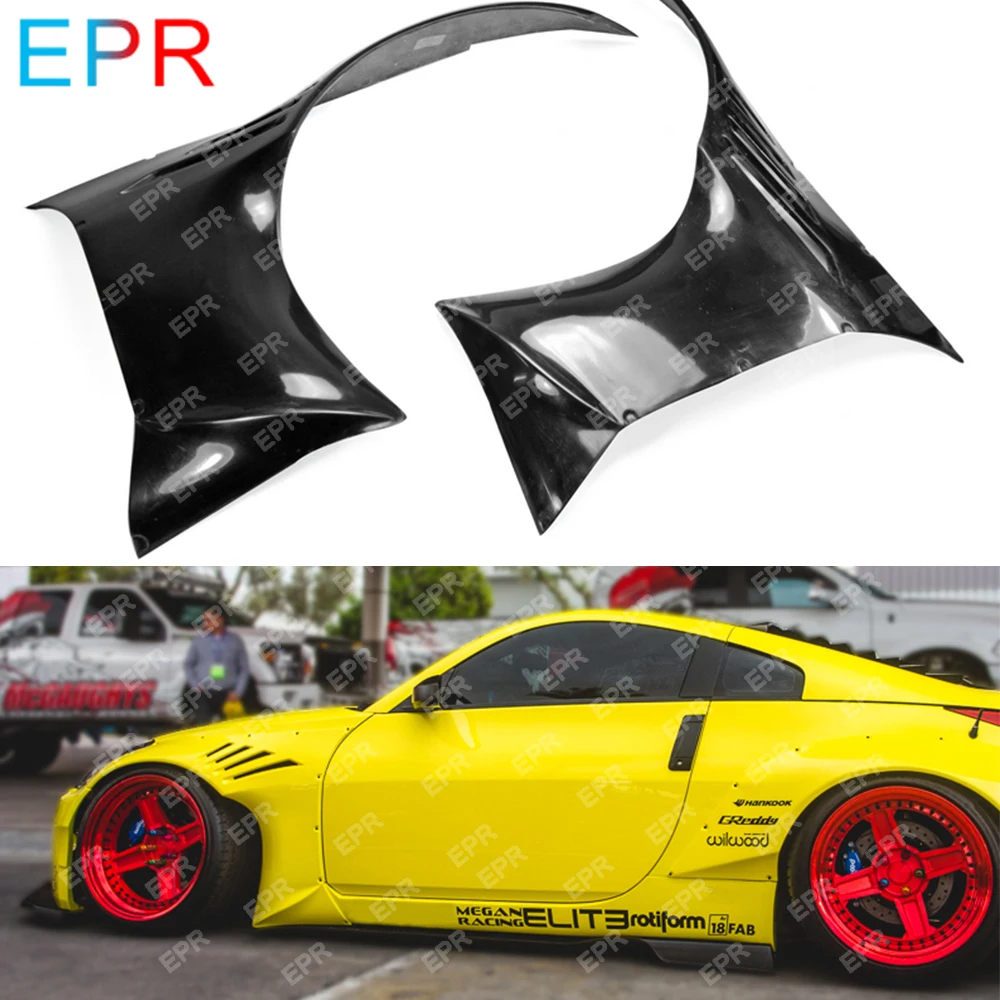 For Nissan 350Z Glass Fiber ROB Style Front Fender Wide Body Kit Car Styling Car Tuning Part For 350Z Fiberglass Front Fender