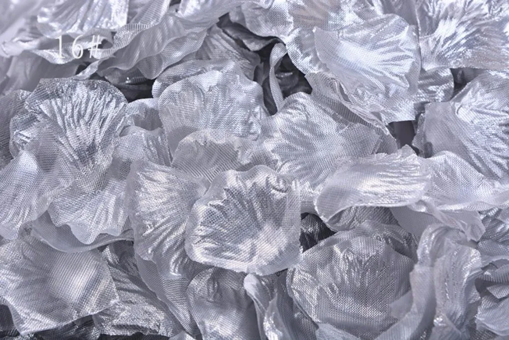 

5,000pcs 4.5*4.5cm Silver Rose Flower Leaves Petals For Wedding Party Holiday Venue Decoration Color-16