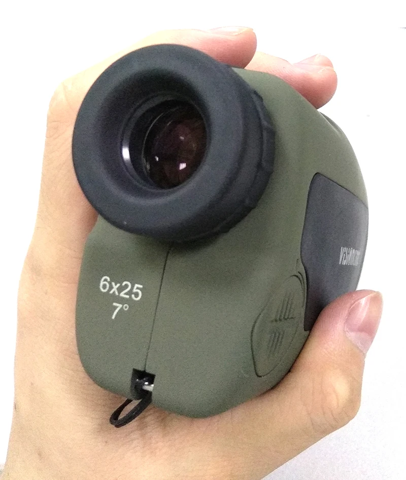 Visionking عالية الدقة 6x25 الليزر Rangefinder قياس زاوية الارتفاع 600 متر مسافة الغولف 7 °   ميدان هانت بوف أحادي العين