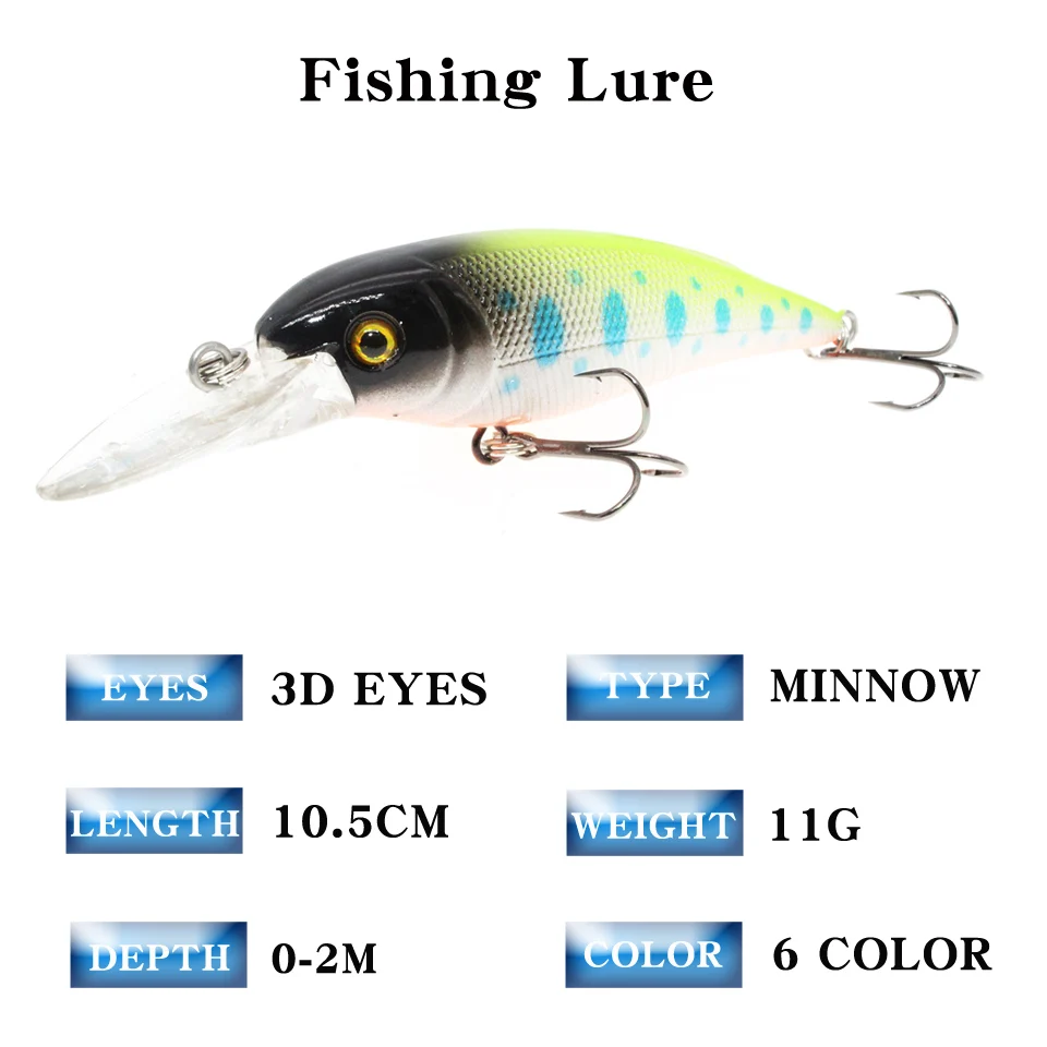 New Arrival 1pcs Fishing Lures 6 Colors Available mini Bait 4cm/3.2g High Quality Crankbait Wobblers Fishing Tackle 6# Hooks