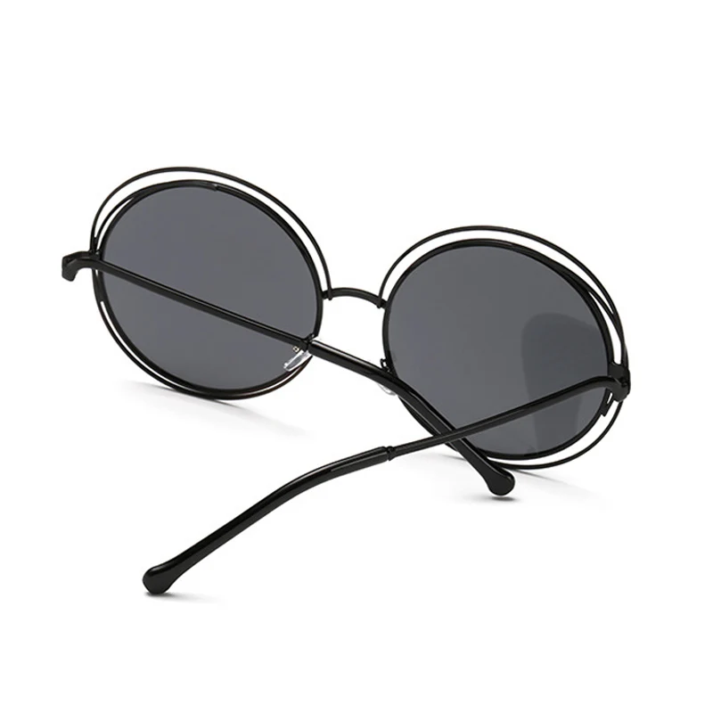 OEC CPO Vintage damskie okrągłe okulary przeciwsłoneczne damskie moda metalowe duże oprawki okulary przeciwsłoneczne damskie gogle óculos De Sol O12