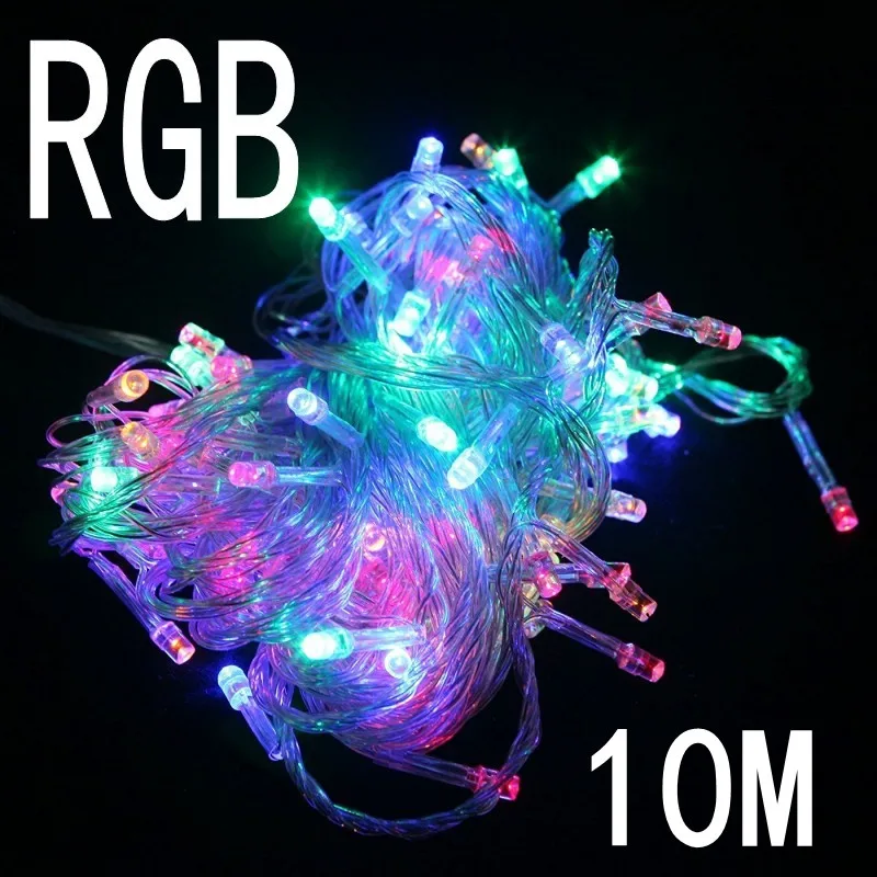 Multi colour 10M 100 Led String Garland Christmas Tree Fairy Light Chain Waterproof Home Garden Party Outdoor Holiday Decoration