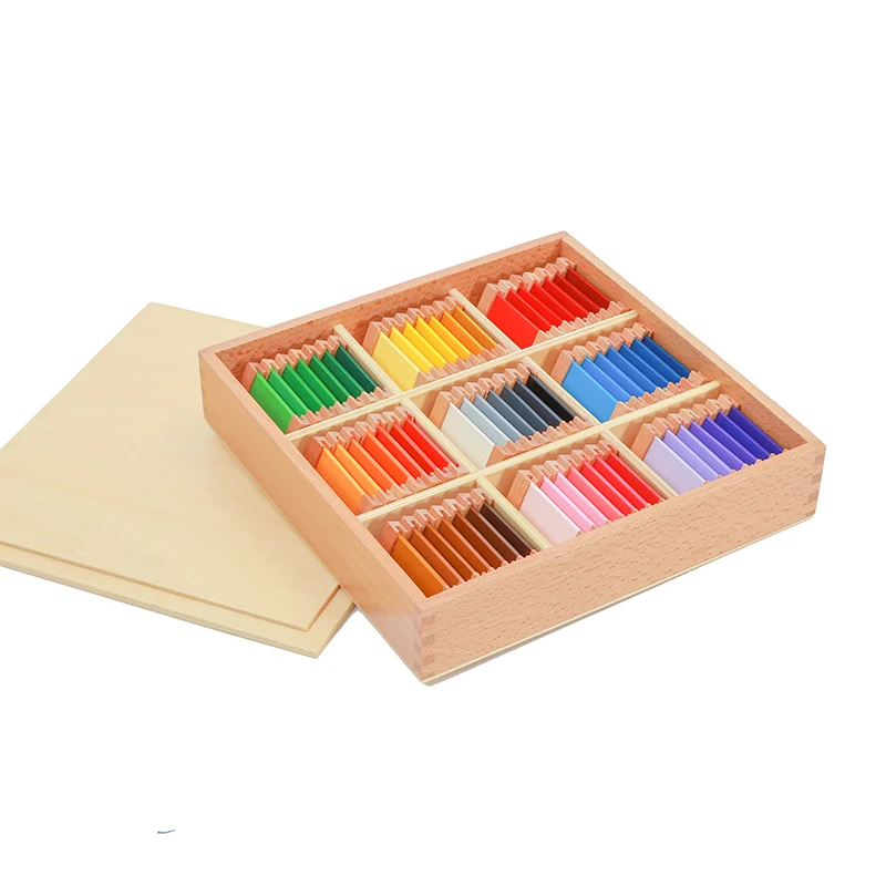 Montessori Colored Tablets Box Sorting N Matching Game for Children Sensory Materials for Visual Sense Early Childhood Education