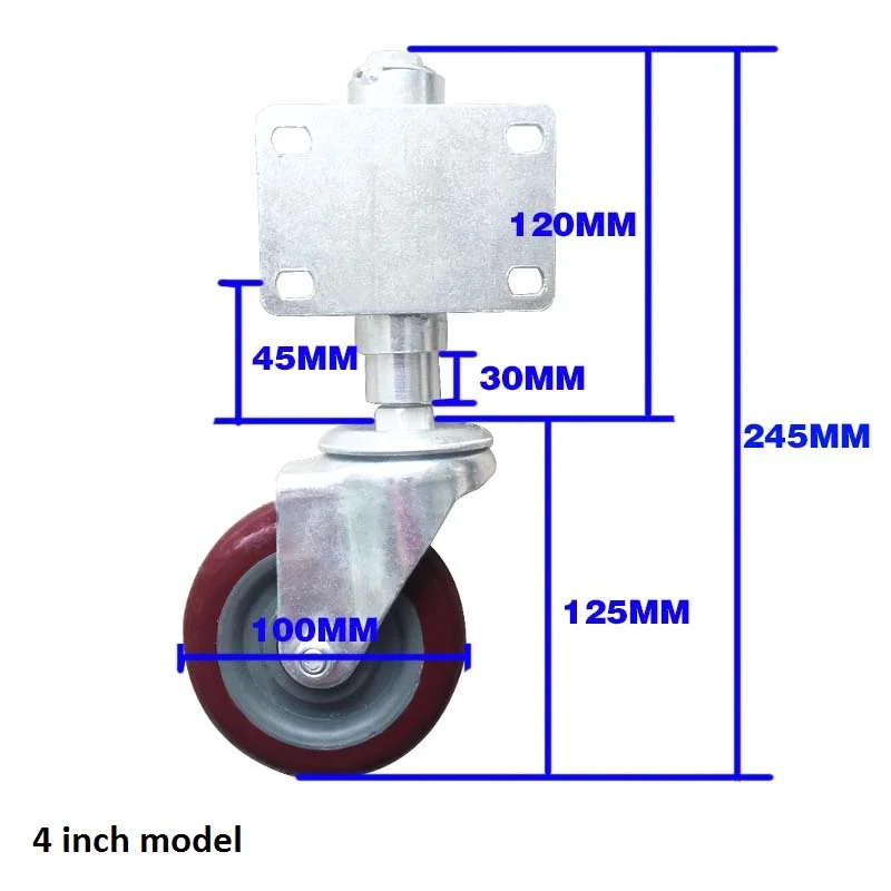 Imagem -03 - Mola Loaded Portão Caster Porta Roda Giratória para Swing Portão Modelo de Polegadas