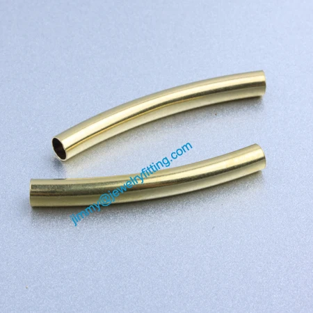 

Jewelry findings Raw Brass matel spacer tube beads Pave tube beads tube Bar 4*35*0.18mm