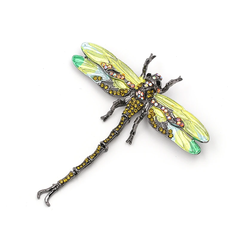 Wholesale Broches Jewelry Fashion Jewellery Brooches Rhinestone Dragonfly Brooch Pin Accessories Animal Brooch Relogio Feminino