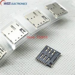 10 PCS Nano-SIM Suporte de Cartão Push-push Tipo 7PIN Mini Sim Soquete Nano Conector