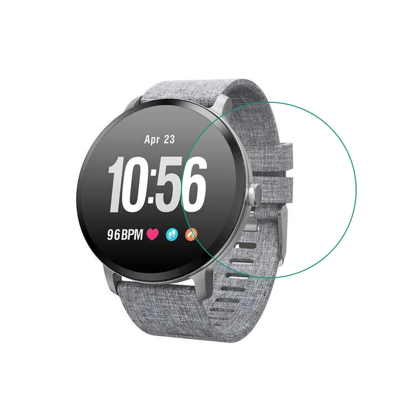 Smartwatch الزجاج المقسى طبقة رقيقة واقية الترا واضح الحرس ل V11 ساعة ذكية تشديد شاشة الكريستال السائل غطاء حامي الشاشة