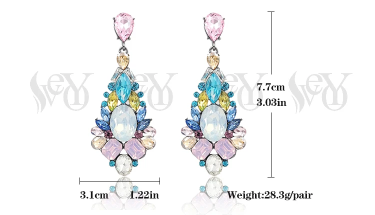 VEYO Luxury Earrings Crystal Drop Earrings For Women Fashion Jewelry Elegant Hot Sale High Quality