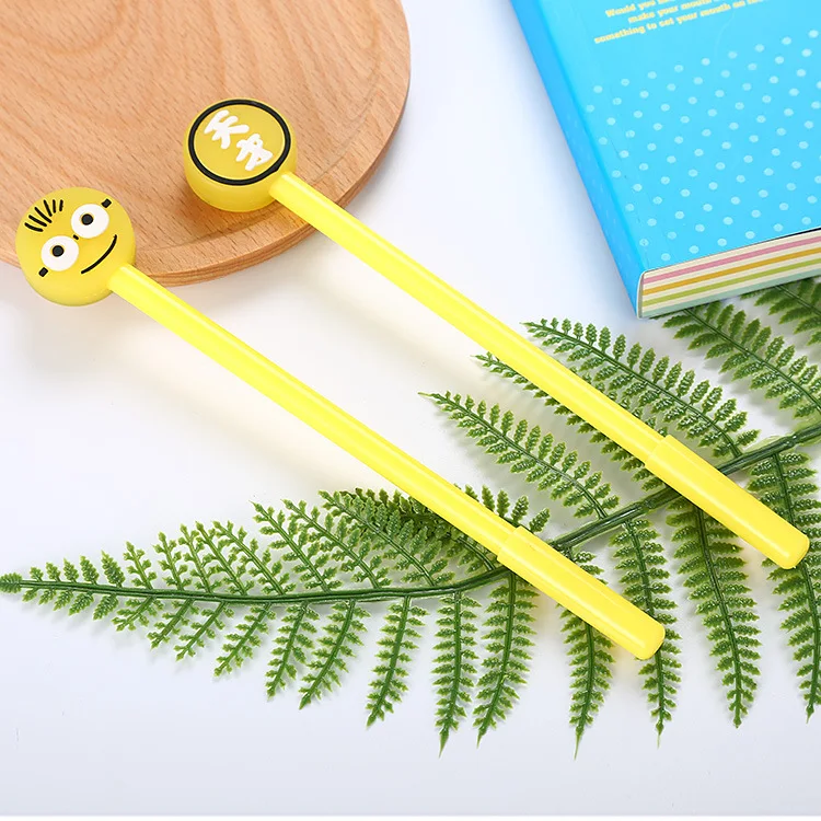 40 pcs Cartoon Syringe Black Neutral Pen Cute Student Stationery Expression with Character School Bully Office Signature Pen