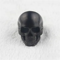 Men's Punk Gothic Rock Biker Black Stainless Steel Skull Ring