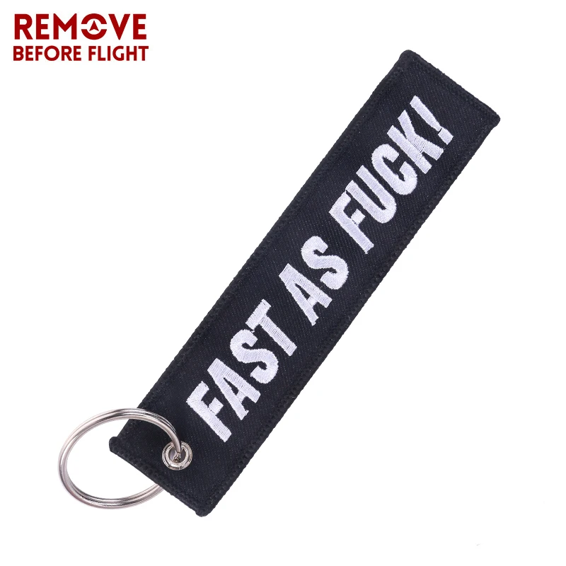 2018 Motorcycle Keychain New Jewelry Key Tags Wholesale Remove Before Flight Embroidery Cars Fashionable Key Chains Rings Parts