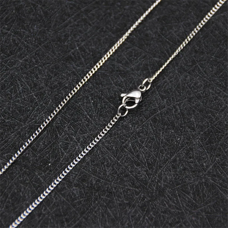 Cheap wholesale 1.9MM Stainless Steel Side Chain Necklace 18-24inches Fashion Gift Jewelry For Woman Fit Pendant drop shpping