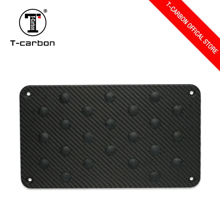 T-carbon Heel Foot Mat Pedal Cover Car Floor Pad Car Mat Anti-skid Pedal Black Carbon Fiber Interior Accessories Universal