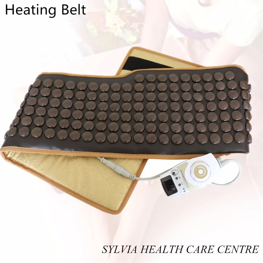 NEW far infrared tourmaline stone heating thermal health care waist belt therapy stone heating massage back support belt