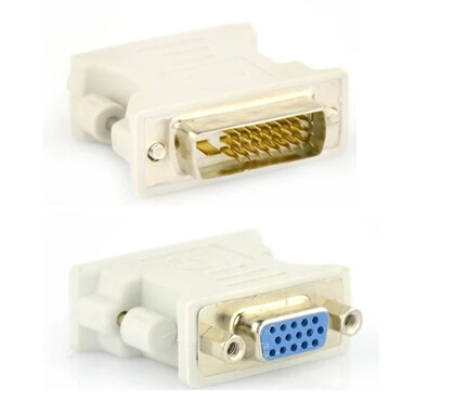 Free shippingDVI-D male 24+1 Pin to VGA 15 Pin female Video Converter Adapter Socket Free shipping Free shippingnew