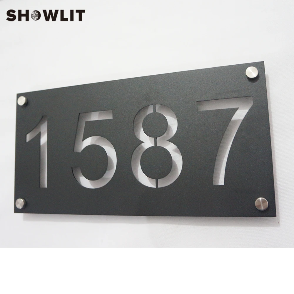 

Black House Letter Number Sign Screw Wall Mounted Hotel Door Plates