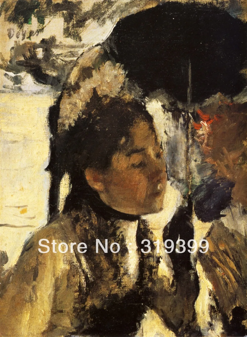 

Oil Painting Reproduction on Linen Canvas,Tuileries, the woman with a parasol by edgar degas,Free FAST Shipping,100%handmade