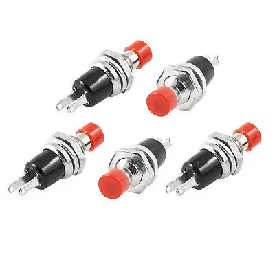 Red SPST Momentary Push Button Switch PBS-110 AC 250V 1A On-Off