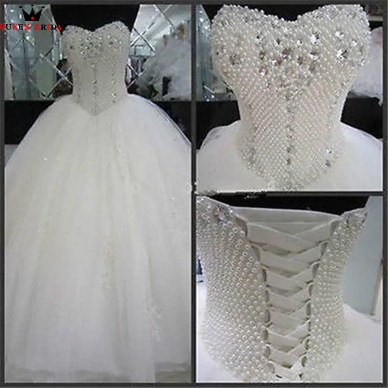 Vestido De novia De lujo hecho a medida, con perlas De cristal, novia, DA21