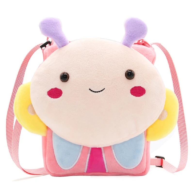 Bolso de hombro con forma de mariposa para niñas y niños, cartera con dibujos de animales, monedero pequeño, bandolera Infantil