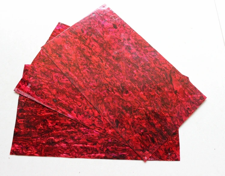 very thick red abalone shell paua shell laminate sheets 1.5mm thick 140x240mm shell paper furniture inlay guitar accessories