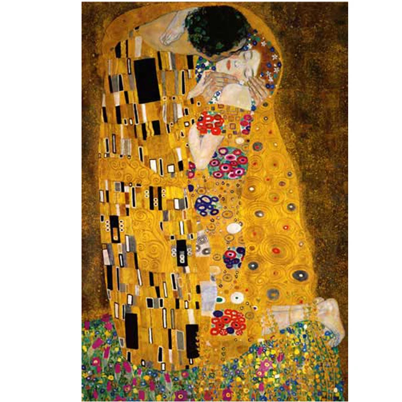 

Full Square/round Diamond 5D DIY Diamond Painting Gustav Klimt The Kiss Embroidery Cross Stitch Rhinestone Mosaic decor WG194