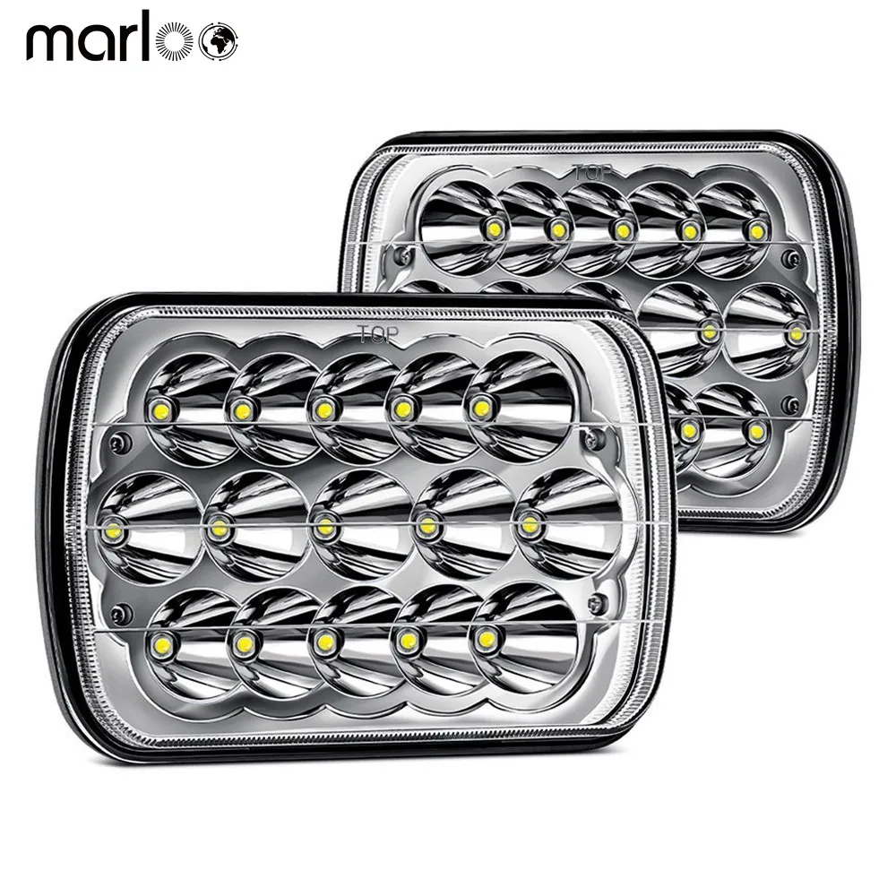 

2pcs 45W 7X6 5X7 LED Sealed Beam Headlights for Toyota Pickup Tocoma Truck Square Headlamp Bulbs