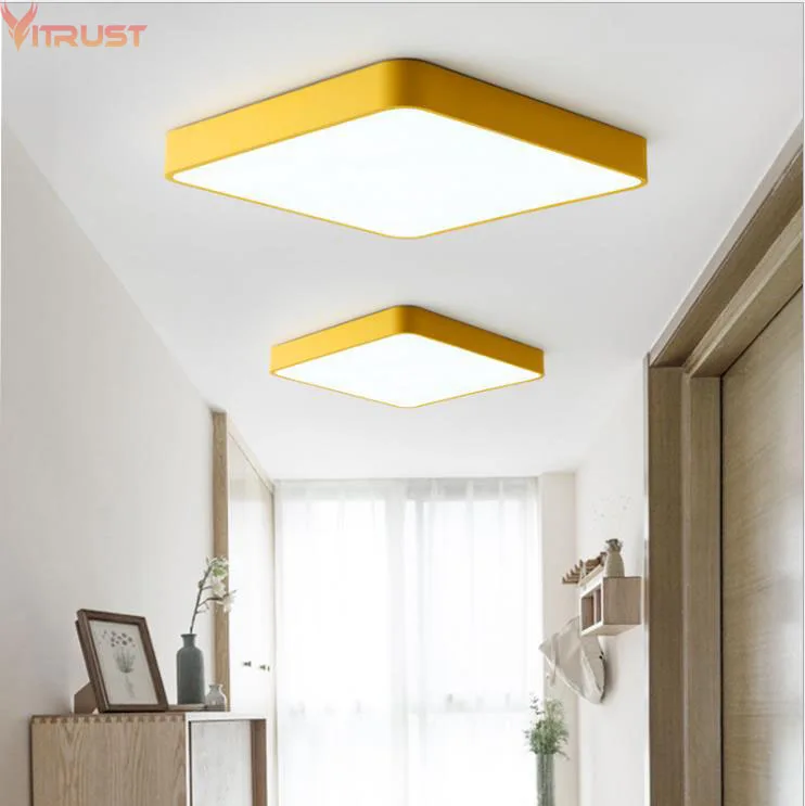 Nordic LED Ceiling Lights Lamps Living Room Bedroom Acrylic Modern Home Lighting Fixture Indoor Kids Remote Controller 110 220V