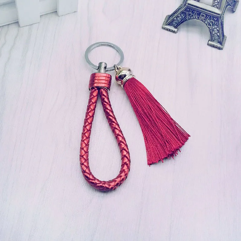 Neuer Quasten-Schlüsselanhänger für Damen, Quasten-Schlüsselanhänger für Tasche und Auto - Fransen- und PU-Gewebe-Schlüsselanhänger, Quasten-Accessoire, Schmuck Großhandel – Detail 10