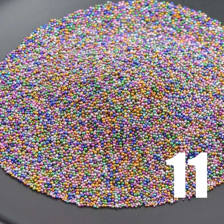 Fashion 11 Colors 0.1-0.5mm Glass 3D Caviar Ball Beads Tiny Nail Air Tips Sticker Decoration Beauty Nail DIY Accessories BL009