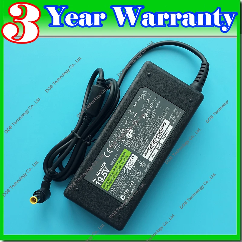 

Laptop AC Power Adapter Charger For SONY VGN-CS160J/P/Q/R/W VGN-CR150E SVS15123CXS VPCEB33FM/BJ SVT PCG-41211L 19.5V 4.7A 90W