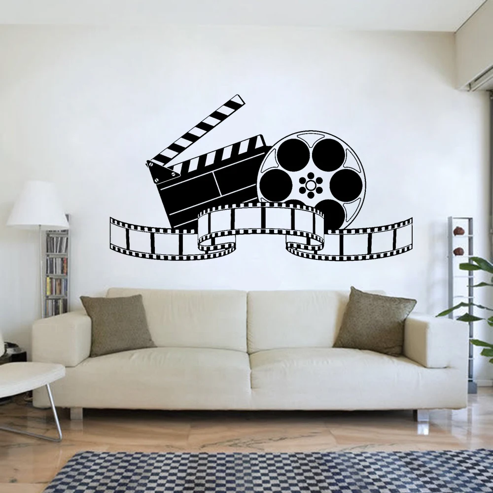 Retro Filming Art Cinema Film Movie Wall Stickers Mural Vintage Poster Vinyl Wall Decal Bedroom House Ornament Home Theatre D632