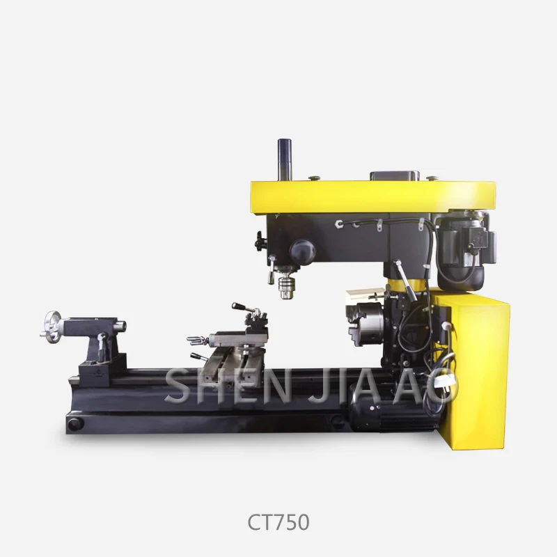 CT750 Multi-function Lathe Drill And Milling Machine 220V Desktop Three-in-One Machine Tool Lathe Drilling Milling Machine 1PC