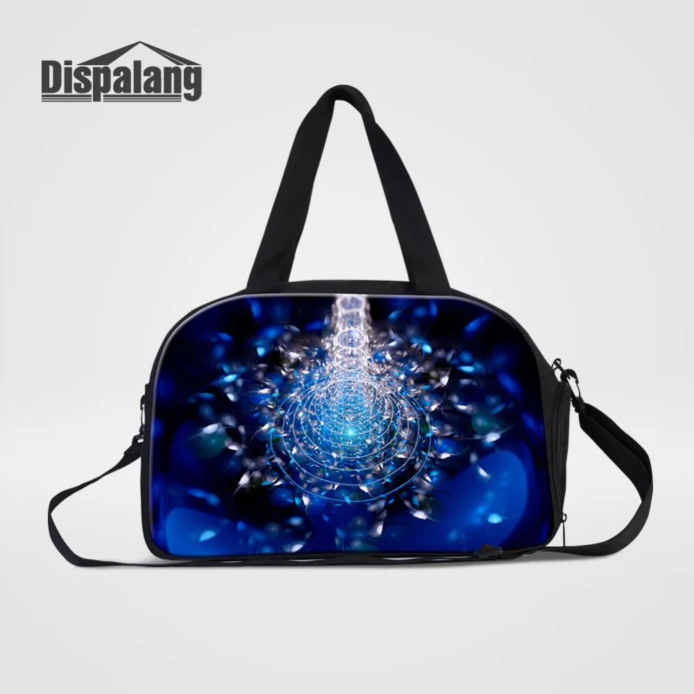 

Dispalang Large Capacity Travel Bag Art Men Hand Luggage Travel Duffle Bag Blue Weekend Bag Multifunctional Travel Shoulder Bags
