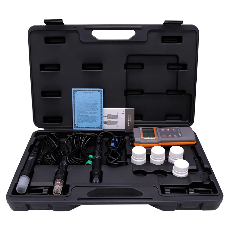 Portable Water Quality Meter handheld multiparameter pH conductivity Salinity TDS DO tester 3 probes used at same time IP67