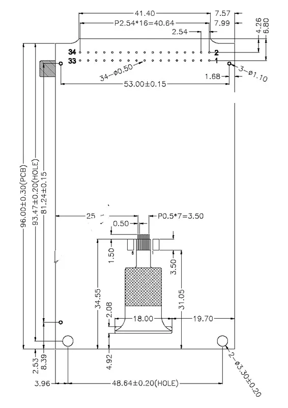 جديد 3.5 بوصة TFT وحدة عرض إل سي دي مع لوحة سعوية تعمل باللمس شاشة 320x480 ل STM32