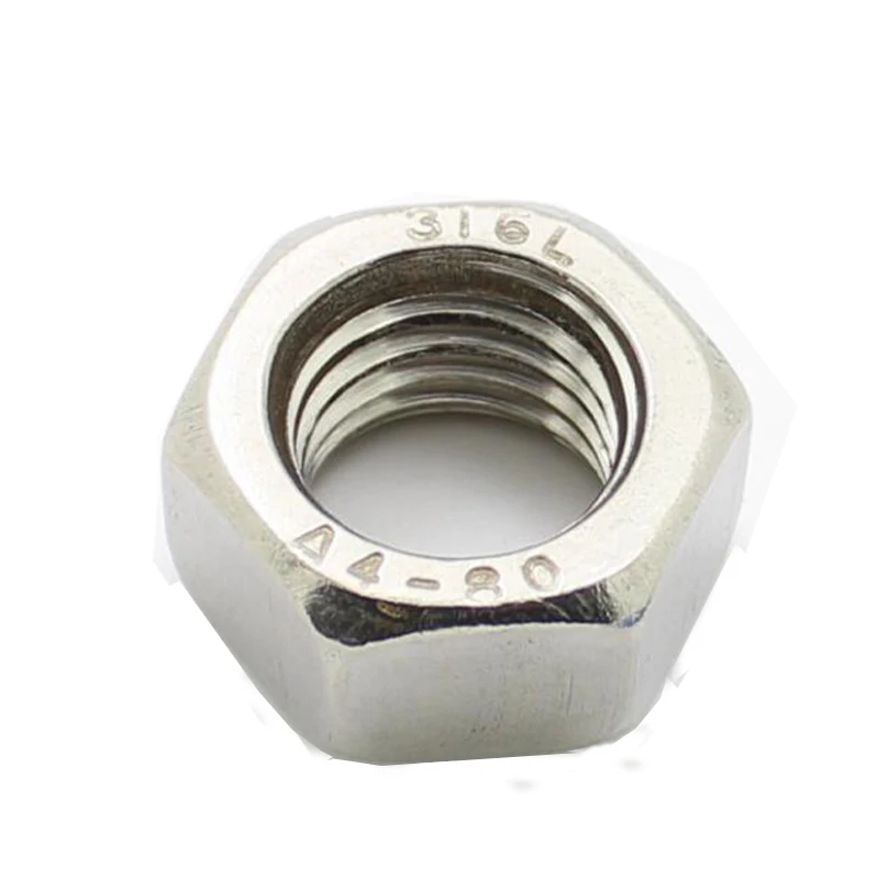 Hex Nuts Stainless Steel 316 M3 M4 M5 M6 M8 M10 M12 M14 M16 M18 M20 M30 DIN934