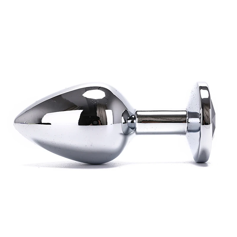 Unisex Anal Toy Smooth Touch Butt Plug Crystal Jewelry Anal Body Tail Massage Gay Anal Beads