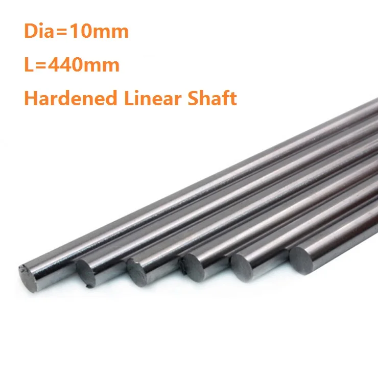 

50pcs/lot Dia 10mm shaft 440mm long Chromed plated linear shaft hardened shaft rod bar rail guide for 3d printer cnc parts