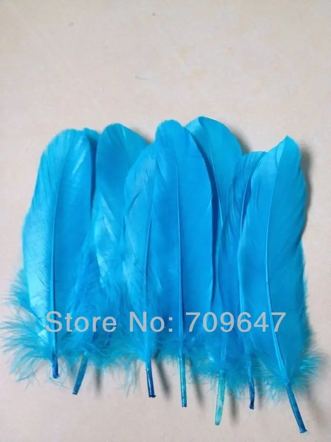 Blue Feather! 200PCS/LOT 6-8inch/15-20CM  Most Beautiful Turquoise Goose Satinettes Feathers,Sky Blue feathers