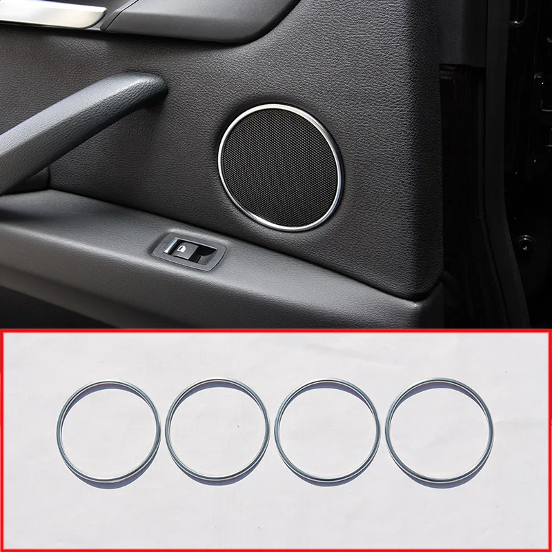 

ABS Chrome Interior Door Audio Speaker Decoration Trim Ring Sticker For BMW X5 f15 X6 f16 2014 2015 2016 2017 2018 Car Styling