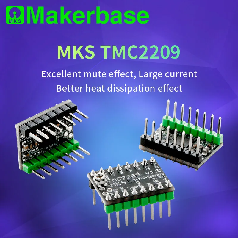 Makerbase MKS TMC2209 2209 Stepper Motor Driver StepStick 3d printer parts 2.5A UART ultra silent For SGen_L Gen_L Robin Nano