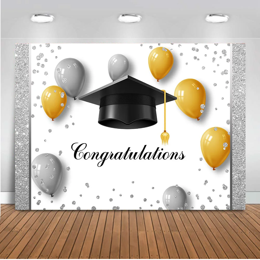 

congratulations backdrop for Photography Graduation Party Decoration Background for Photo Booth Studio Balloons Design