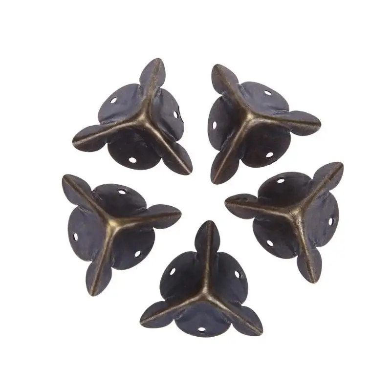 12PCS Bronze corners Decorative metal box corner protection Jewelry Wine Gift Box Wooden Case Corner Protector